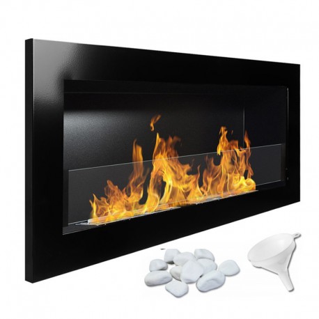 Estufa de bioetanol Ebba Negro Brillo Glass