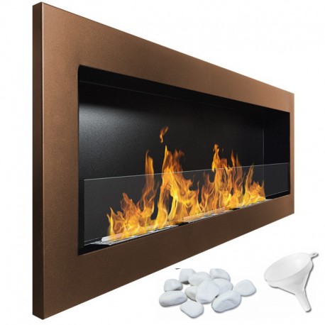 Chimenea de bioetanol Svana Marrón Glass