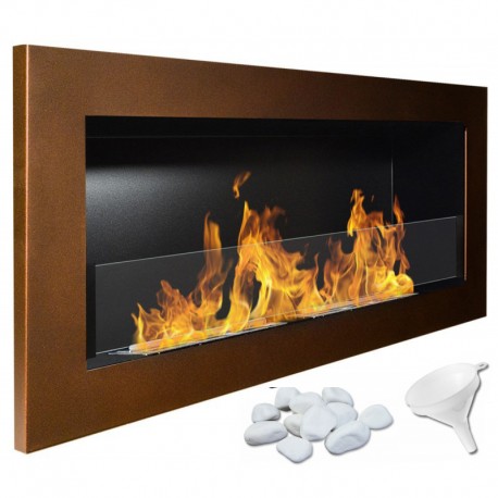 Chimenea de bioetanol Ebba Marrón Glass