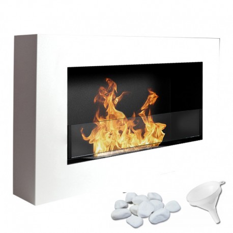 Chimenea de bioetanol Carina Blanco Glass