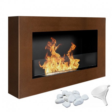 Chimenea de bioetanol Carina Marrón Glass