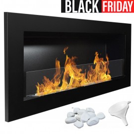 chimenea de bioetanol Ebba Negro Glass