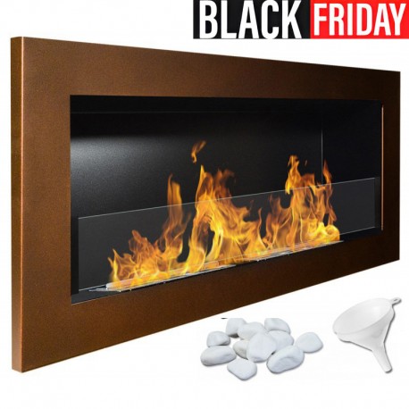 Chimenea de bioetanol Ebba Marrón Glass