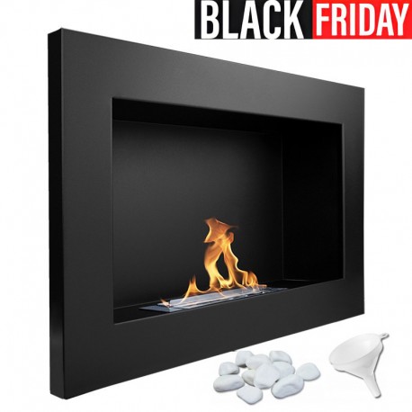 Estufa de bioalcohol Astrid Negro