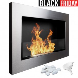 Estufa de bioetanol Astrid Acero Inox Glass