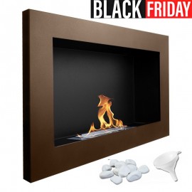 Chimenea de bioetanol Astrid Marrón