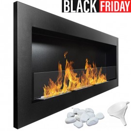 Chimenea de bioetanol Svana Negro Glass