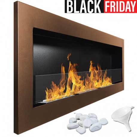 Chimenea de bioetanol Svana Marrón Glass