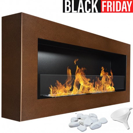 Chimeneas de bioalcohol Sunna Marrón Glass