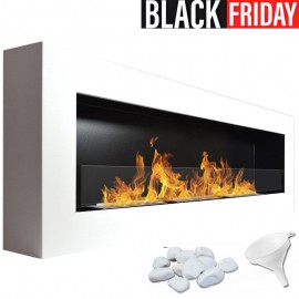 Chimenea de bioetanol Eydís Blanco Glass