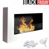 Chimenea de bioetanol Carina Blanco Glass