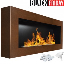 Chimeneas de bioetanol Sunna Marrón sin cristal protector