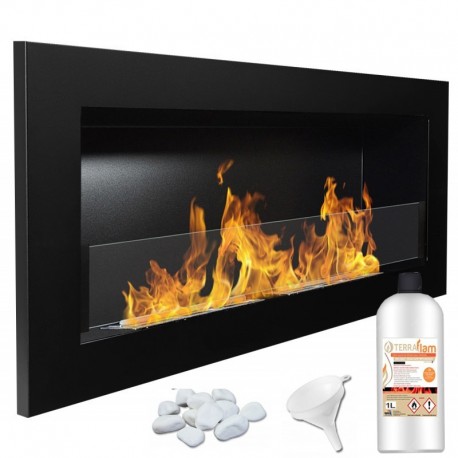 chimenea de bioetanol Ebba Negro Glass