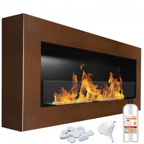 Chimeneas de bioalcohol Sunna Marrón Glass