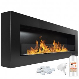 Chimenea de bioetanol Eydís Negro Glass